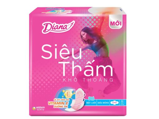 Lốc 6 gói băng vệ sinh Diana Maxi siêu thấm có cánh 8 miếng - Hình ảnh 2