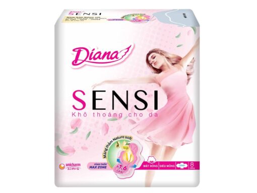 Lốc 6 gói băng vệ sinh Diana Sensi siêu mỏng cánh 8 miếng - Hình ảnh 2