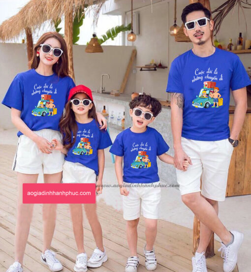 Áo gia đình mùa hè đi biển 9190
