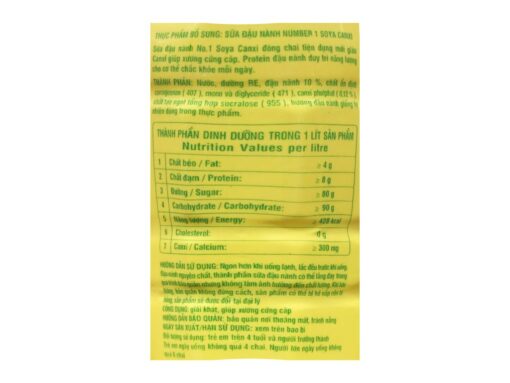 Lốc 6 chai sữa đậu nành Number1 Soya Canxi 268ml - Hình ảnh 3