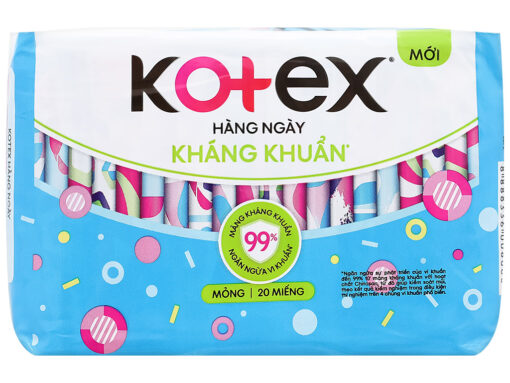 Lốc 8 gói băng vệ sinh hàng ngày Kotex siêu mềm kháng khuẩn 20 miếng - Hình ảnh 3