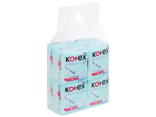 Lốc 8 gói băng vệ sinh Kotex thảo dược Cool siêu mỏng cánh 8 miếng - Hình ảnh 2