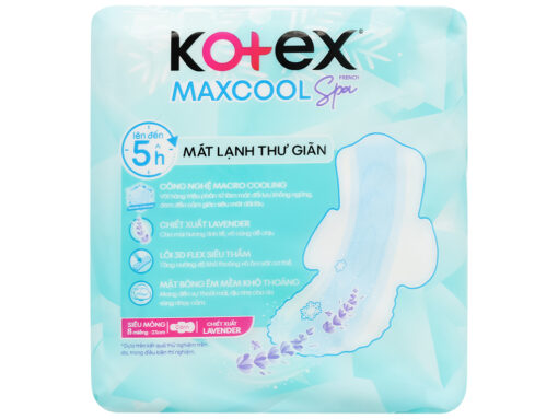 Lốc 8 gói băng vệ sinh Kotex thảo dược Cool siêu mỏng cánh 8 miếng - Hình ảnh 3