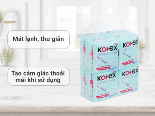 Lốc 8 gói băng vệ sinh Kotex thảo dược Cool siêu mỏng cánh 8 miếng - Hình ảnh 6