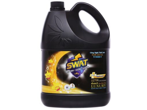 Nước giặt xả Swat Luxury hương hoa thiên nhiên can 3.8kg( tặng kèm 1 túi nước rửa chén : SL có hạn)