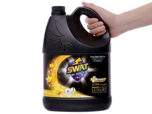 Nước giặt xả Swat Luxury hương hoa thiên nhiên can 3.8kg( tặng kèm 1 túi nước rửa chén : SL có hạn) - Hình ảnh 5
