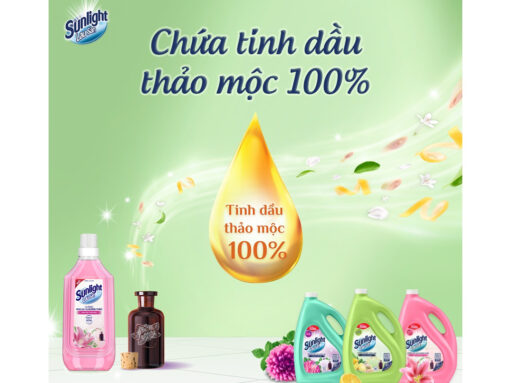 Nước lau sàn Sunlight tinh dầu thảo mộc hương hoa lily & bạch trà chai 1kg - Hình ảnh 4