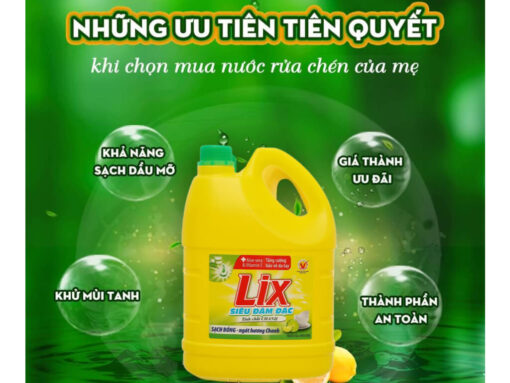 Nước Rửa Chén LIX Siêu Đậm Đặc Hương Chanh 3,6kg - Hình ảnh 2