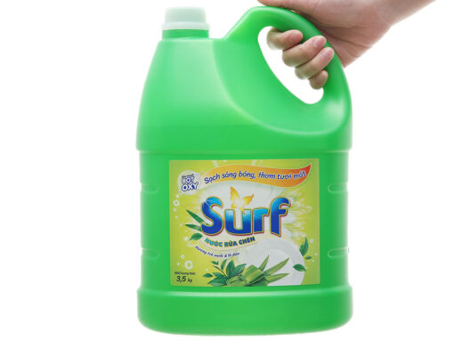 Nước rửa chén Surf trà xanh và lá dứa can 3.38 lít - Hình ảnh 5
