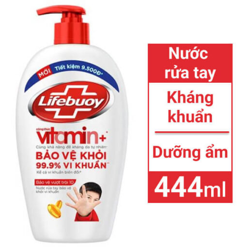 Nước rửa tay Lifebuoy bạc bảo vệ chai 444ml