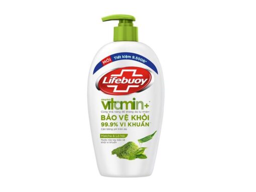 Nước rửa tay Lifebuoy matcha và nha đam chai 444ml - Hình ảnh 2