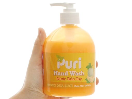 Nước rửa tay Puri hương dưa lưới chai 500ml - Hình ảnh 4