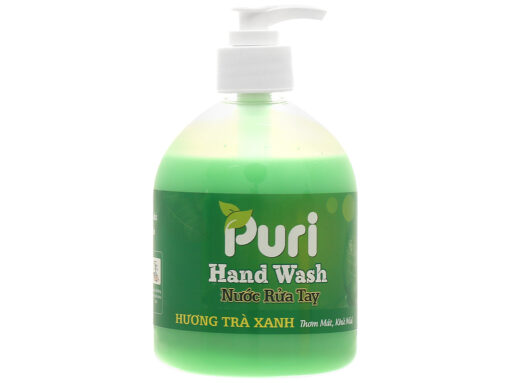 Nước rửa tay Puri hương trà xanh chai 500ml - Hình ảnh 2