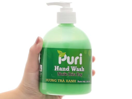 Nước rửa tay Puri hương trà xanh chai 500ml - Hình ảnh 4