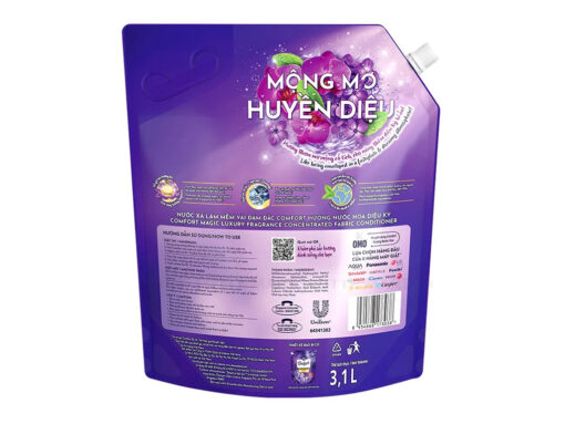 Nước xả vải Comfort đậm đặc hương nước hoa thiên nhiên diệu kỳ túi 3.1 lít - Hình ảnh 5