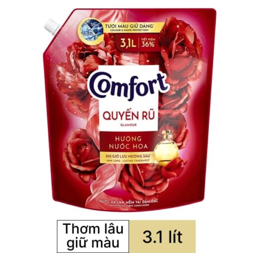 Nước xả vải Comfort hương nước hoa thiên nhiên quyến rũ túi 3.1 lít