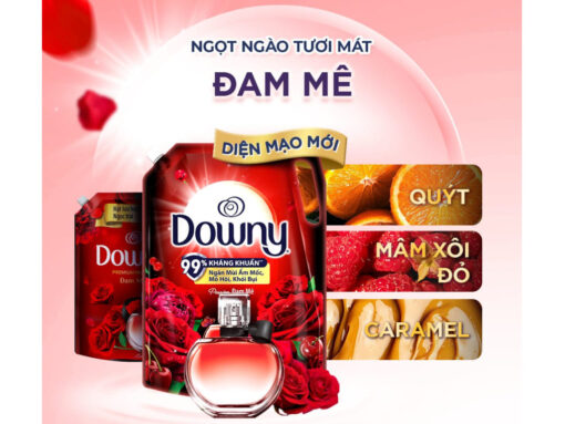 Nước xả vải Downy hương nước hoa đam mê túi 3 lít - Hình ảnh 5
