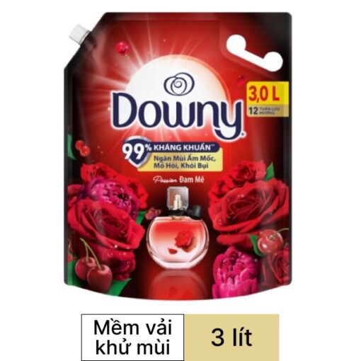Nước xả vải Downy hương nước hoa đam mê túi 3 lít