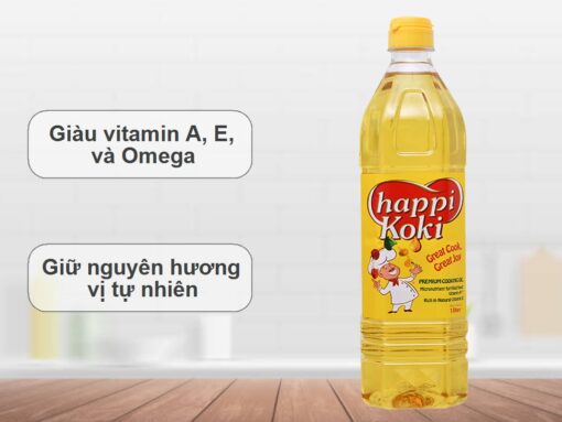 Dầu ăn cao cấp Happi Koki chai 1 lít - Hình ảnh 2