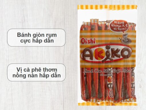 Snack que nhân cà phê moka Oishi Akiko gói 140g - Hình ảnh 2