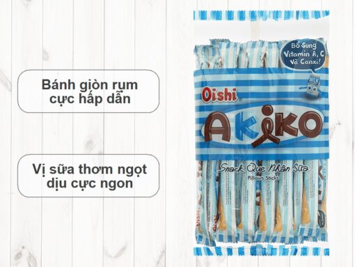 Snack que nhân sữa Oishi Akiko gói 140g - Hình ảnh 2