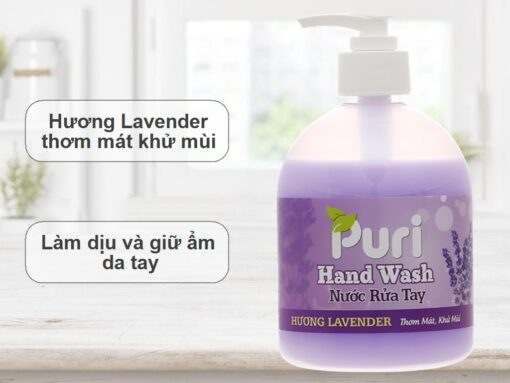 Nước rửa tay Puri hương lavender chai 500ml