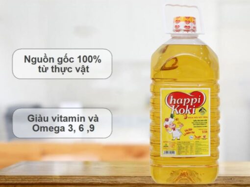 Dầu ăn cao cấp Happi Koki can 5 lít