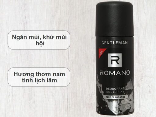 Xịt khử mùi toàn thân Romano Gentleman 150ml