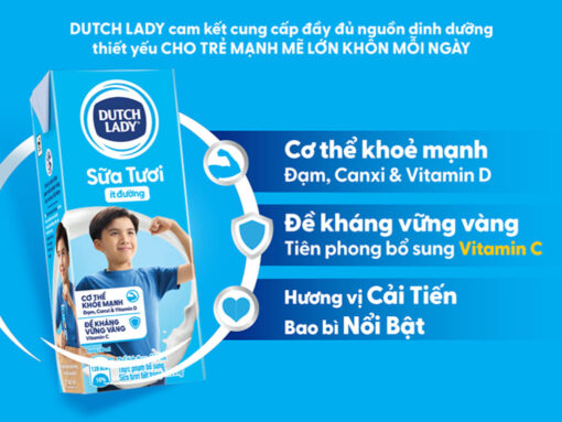 Lốc 4 hộp sữa tươi tiệt trùng có đường Dutch Lady 180ml - Hình ảnh 4
