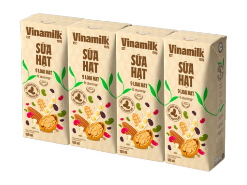 Thùng 24 hộp sữa hạt ít đường Vinamilk 9 loại hạt 180ml - Hình ảnh 2