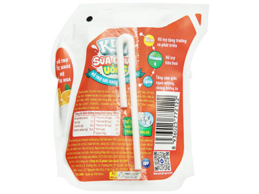 Thùng 24 túi sữa chua uống tiệt trùng hương kem dâu Lof Kun 110ml - Hình ảnh 3