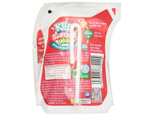 Sữa chua uống tiệt trùng hương kem dâu Lof Kun túi 110ml - Hình ảnh 3