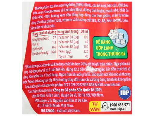 Sữa chua uống tiệt trùng hương kem dâu Lof Kun túi 110ml - Hình ảnh 4