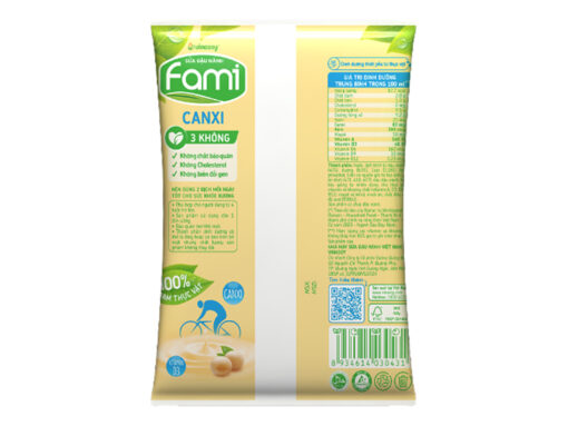 Sữa đậu nành có đường Fami Canxi bịch 200ml - Hình ảnh 3