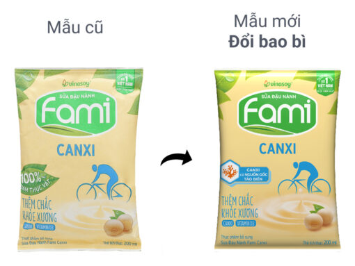 Sữa đậu nành có đường Fami Canxi bịch 200ml - Hình ảnh 4