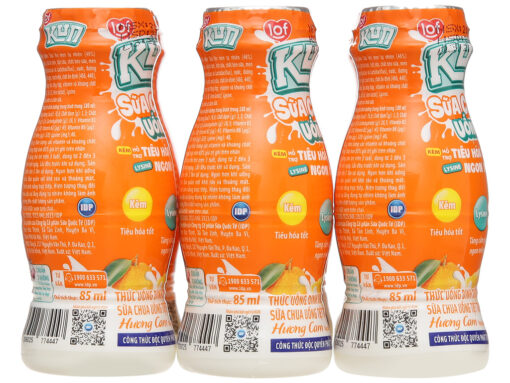 Thùng 48 chai sữa chua uống tiệt trùng hương cam Lof Kun 85ml - Hình ảnh 5