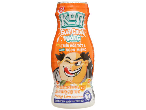 Thùng 48 chai sữa chua uống tiệt trùng hương cam Lof Kun 85ml - Hình ảnh 6