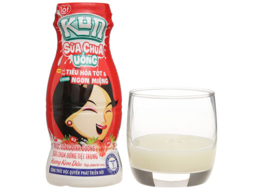 Lốc 6 chai sữa chua uống kem dâu Lof Kun 85ml - Hình ảnh 4