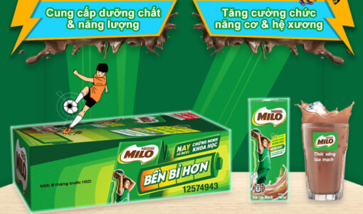 Thùng 48 hộp sữa lúa mạch Milo 180ml