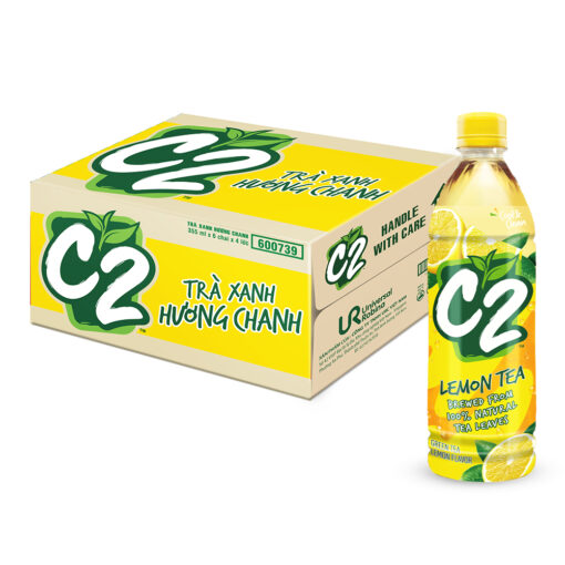 Thùng 24 chai trà xanh c2 hương chanh 355ml