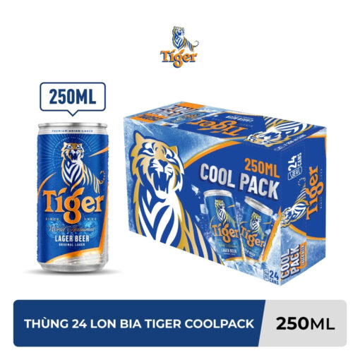 Thùng 24 lon bia Tiger lon 250ml
