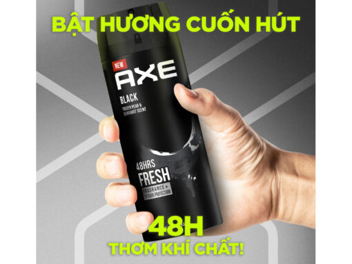Xịt khử mùi toàn thân cho nam AXE Black hương cam bergamot và lê 135ml - Hình ảnh 7