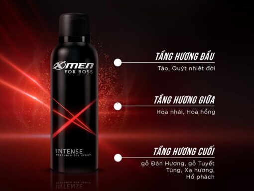 Xịt khử mùi X-Men For Boss Intense 150ml - Hình ảnh 3