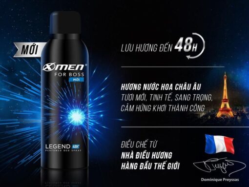 Xịt khử mùi X-Men For Boss Legend 150ml - Hình ảnh 3