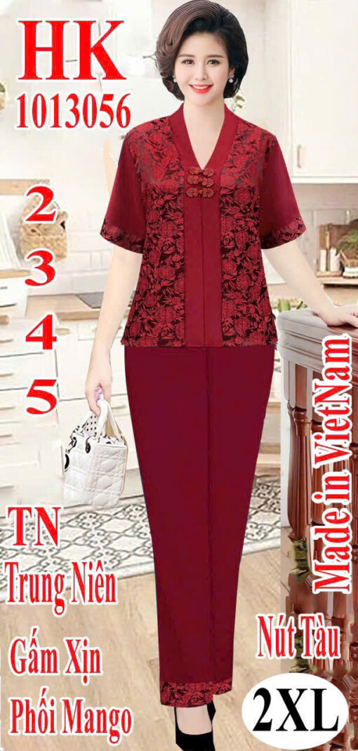 Đồ Lam Nữ Bộ Lụa Bà Ba 0446