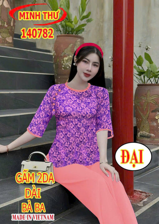 Đồ Lam Đi Chùa Nữ Bộ Lụa Bà Ba 0440