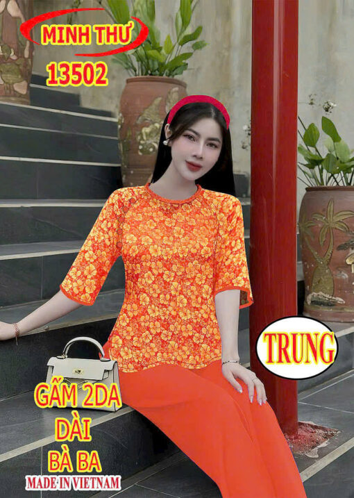 Đồ Lam Đi Chùa Nữ Bộ Lụa Bà Ba 0440 - Hình ảnh 2