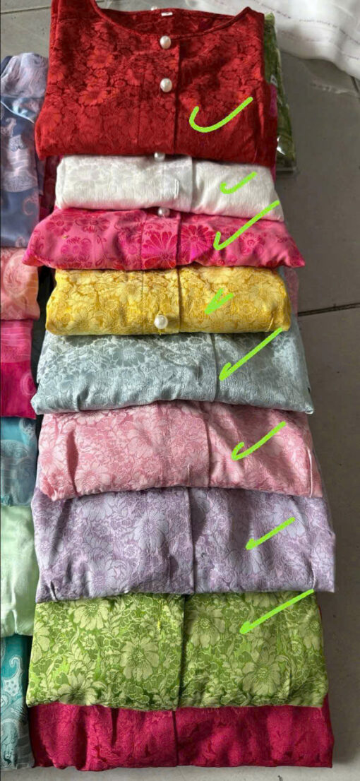 Áo Bà Ba gấm lụa 2 da 0442 - Hình ảnh 11