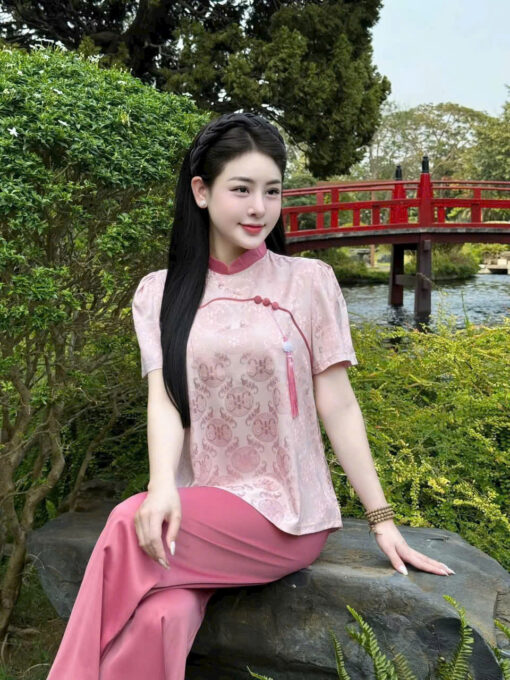 Đồ Lam Nữ Bộ Lụa Bà Ba 0444