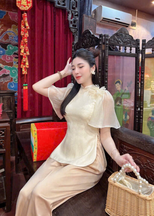 Đồ Lam Nữ Bộ Lụa Bà Ba 0443 - Hình ảnh 3